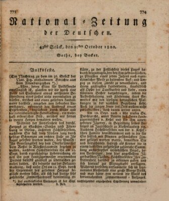 National-Zeitung der Deutschen Mittwoch 25. Oktober 1820