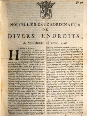 Nouvelles extraordinaires de divers endroits Freitag 28. Februar 1716