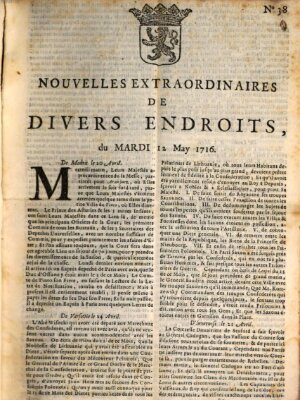 Nouvelles extraordinaires de divers endroits Dienstag 12. Mai 1716