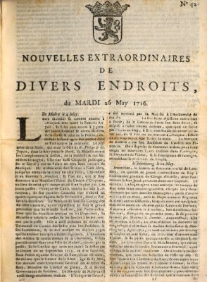 Nouvelles extraordinaires de divers endroits Dienstag 26. Mai 1716