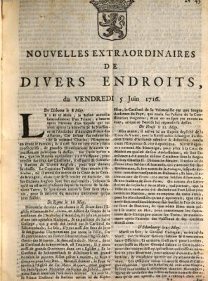 Nouvelles extraordinaires de divers endroits Freitag 5. Juni 1716