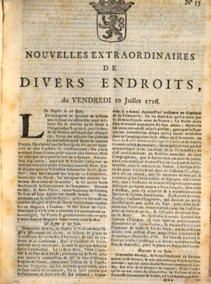 Nouvelles extraordinaires de divers endroits Freitag 10. Juli 1716