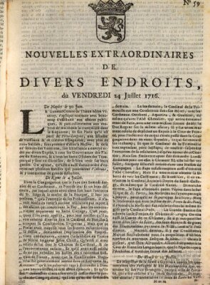 Nouvelles extraordinaires de divers endroits Freitag 24. Juli 1716