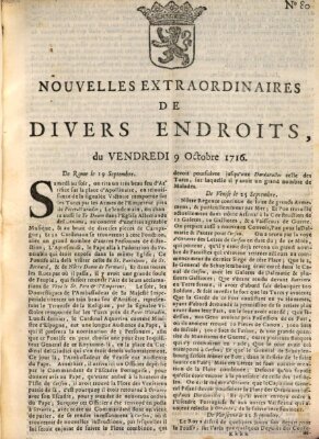 Nouvelles extraordinaires de divers endroits Freitag 9. Oktober 1716