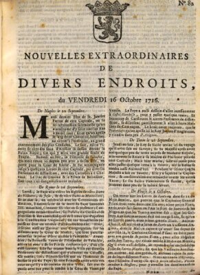 Nouvelles extraordinaires de divers endroits Freitag 16. Oktober 1716