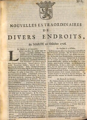 Nouvelles extraordinaires de divers endroits Dienstag 20. Oktober 1716