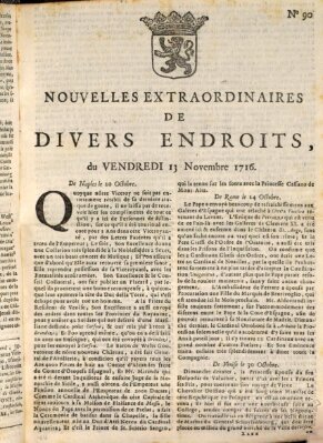 Nouvelles extraordinaires de divers endroits Freitag 13. November 1716