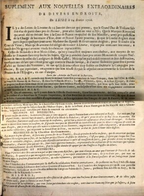 Nouvelles extraordinaires de divers endroits Freitag 14. Februar 1716