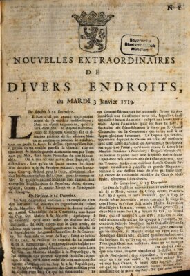 Nouvelles extraordinaires de divers endroits Dienstag 3. Januar 1719