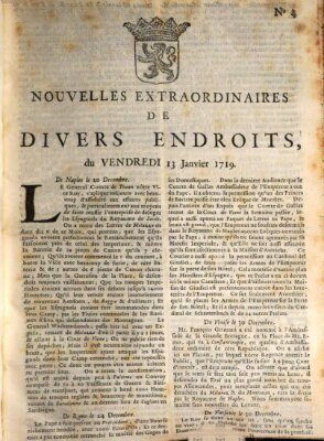 Nouvelles extraordinaires de divers endroits Freitag 13. Januar 1719