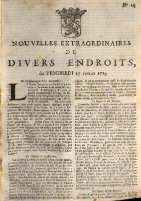 Nouvelles extraordinaires de divers endroits Freitag 17. Februar 1719