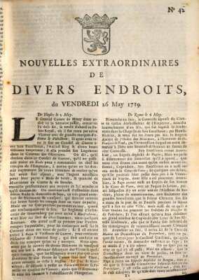 Nouvelles extraordinaires de divers endroits Freitag 26. Mai 1719