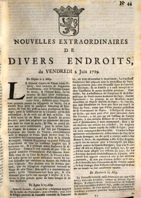 Nouvelles extraordinaires de divers endroits Freitag 2. Juni 1719