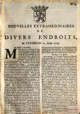 Nouvelles extraordinaires de divers endroits Freitag 11. August 1719