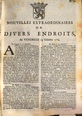 Nouvelles extraordinaires de divers endroits Freitag 13. Oktober 1719