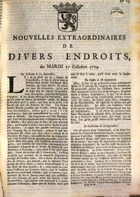 Nouvelles extraordinaires de divers endroits Dienstag 17. Oktober 1719