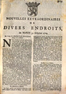 Nouvelles extraordinaires de divers endroits Dienstag 31. Oktober 1719