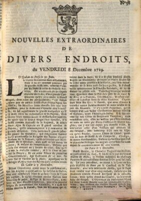 Nouvelles extraordinaires de divers endroits Freitag 8. Dezember 1719