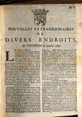 Nouvelles extraordinaires de divers endroits Freitag 26. Januar 1720