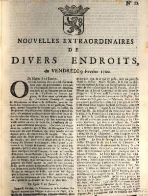 Nouvelles extraordinaires de divers endroits Freitag 9. Februar 1720