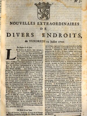 Nouvelles extraordinaires de divers endroits Freitag 12. Juli 1720