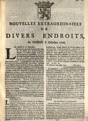 Nouvelles extraordinaires de divers endroits Dienstag 8. Oktober 1720