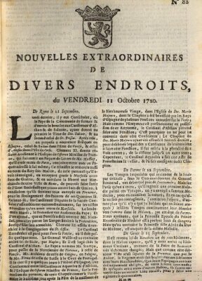 Nouvelles extraordinaires de divers endroits Freitag 11. Oktober 1720