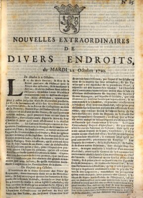 Nouvelles extraordinaires de divers endroits Dienstag 22. Oktober 1720