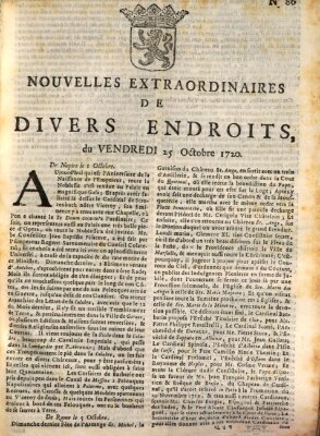 Nouvelles extraordinaires de divers endroits Freitag 25. Oktober 1720