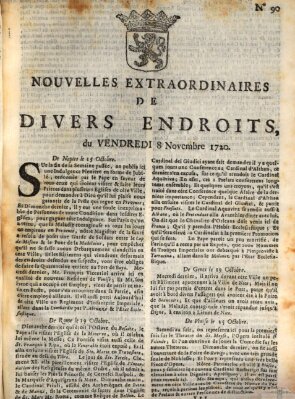 Nouvelles extraordinaires de divers endroits Freitag 8. November 1720