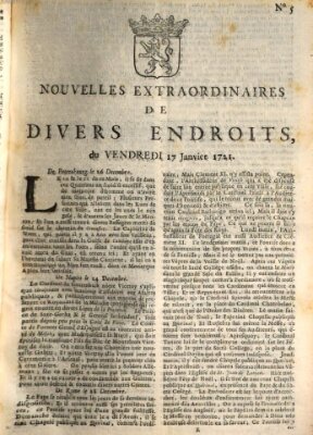 Nouvelles extraordinaires de divers endroits Freitag 17. Januar 1721