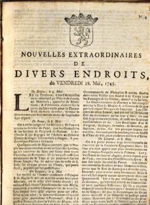 Nouvelles extraordinaires de divers endroits Freitag 28. Mai 1745