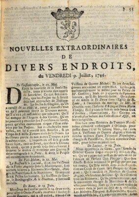 Nouvelles extraordinaires de divers endroits Freitag 9. Juli 1745