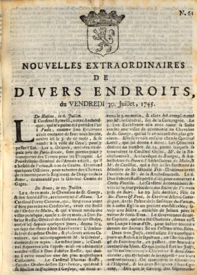 Nouvelles extraordinaires de divers endroits Freitag 30. Juli 1745