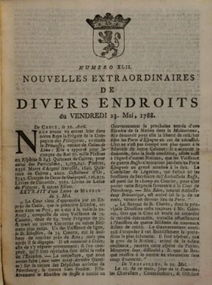 Nouvelles extraordinaires de divers endroits Freitag 23. Mai 1788