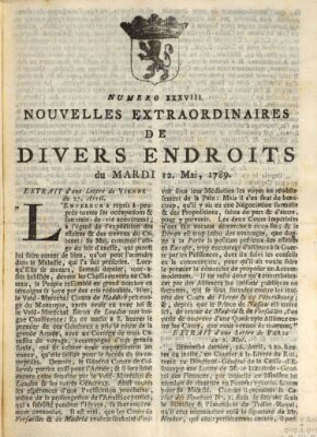 Nouvelles extraordinaires de divers endroits Dienstag 12. Mai 1789