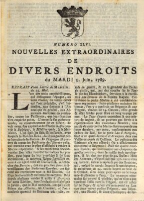 Nouvelles extraordinaires de divers endroits Dienstag 9. Juni 1789