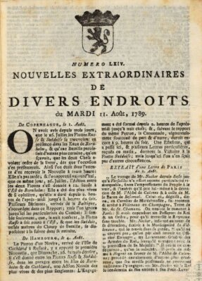 Nouvelles extraordinaires de divers endroits Dienstag 11. August 1789