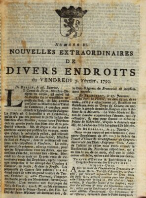 Nouvelles extraordinaires de divers endroits Freitag 5. Februar 1790