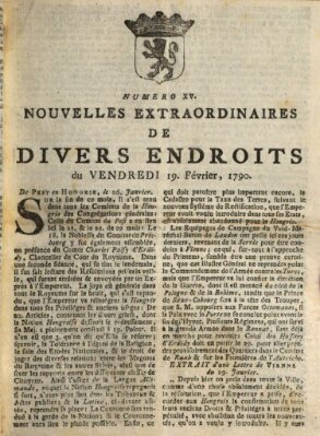 Nouvelles extraordinaires de divers endroits Freitag 19. Februar 1790