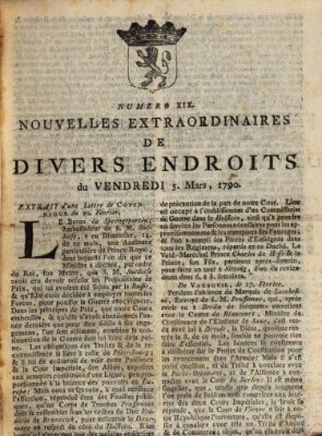 Nouvelles extraordinaires de divers endroits Freitag 5. März 1790