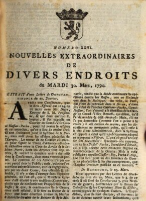 Nouvelles extraordinaires de divers endroits Dienstag 30. März 1790