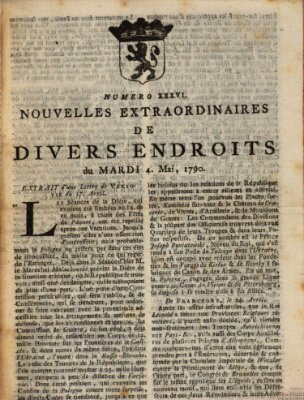 Nouvelles extraordinaires de divers endroits Dienstag 4. Mai 1790