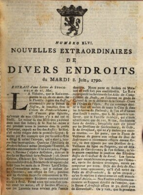 Nouvelles extraordinaires de divers endroits Dienstag 8. Juni 1790