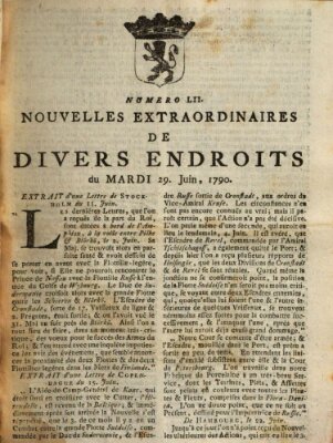 Nouvelles extraordinaires de divers endroits Dienstag 29. Juni 1790