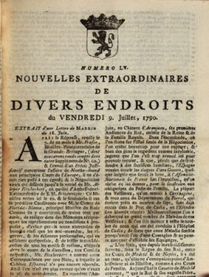 Nouvelles extraordinaires de divers endroits Freitag 9. Juli 1790