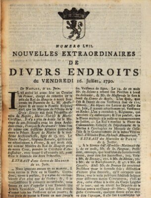 Nouvelles extraordinaires de divers endroits Freitag 16. Juli 1790