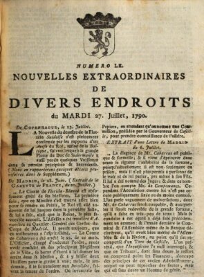 Nouvelles extraordinaires de divers endroits Dienstag 27. Juli 1790