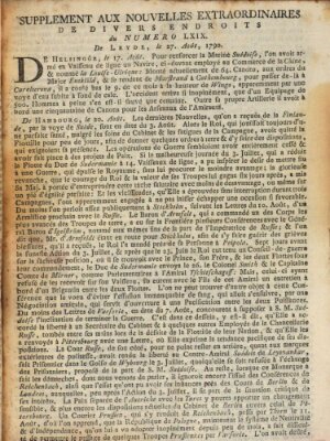 Nouvelles extraordinaires de divers endroits Freitag 27. August 1790