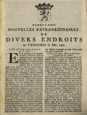 Nouvelles extraordinaires de divers endroits Freitag 6. Mai 1791